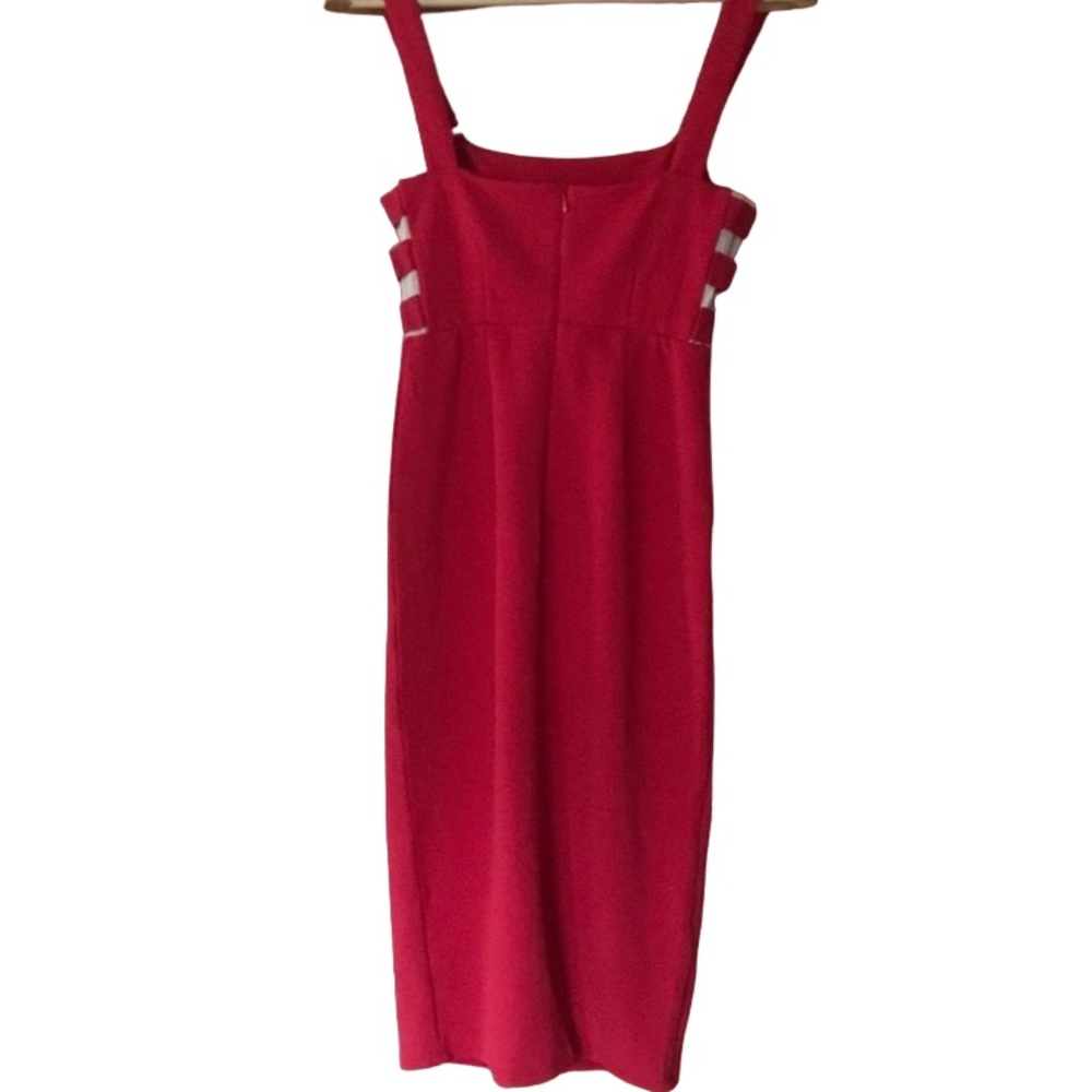 NWT Bold Elements Red Midlength Party Dress XS - Picture 6 of 11
